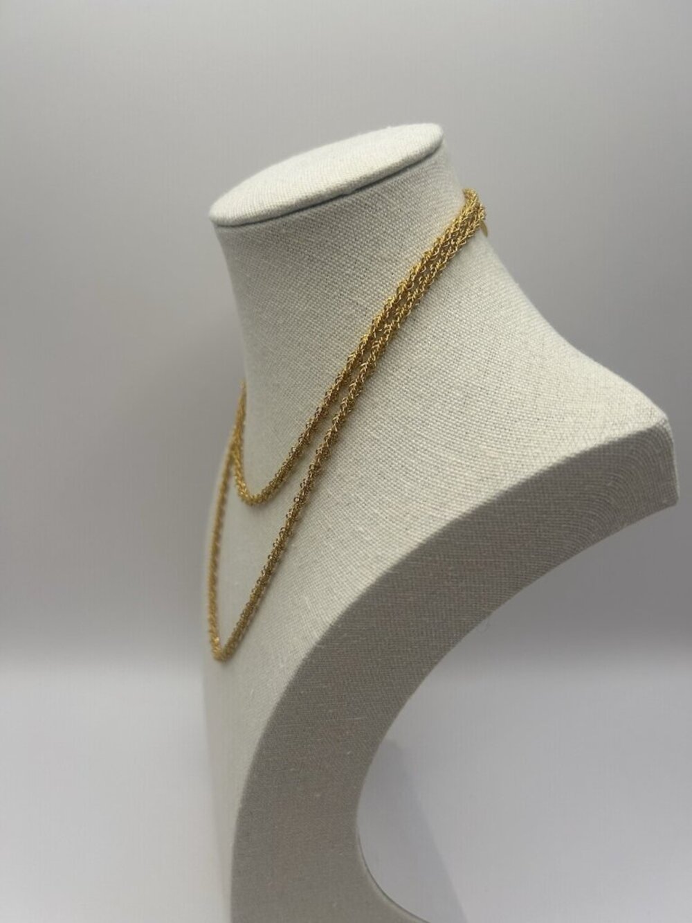 Eisenberg Vintage Gold Tone Rope Chain Necklace 30” Classic Statement Jewelry - Picture 8 of 9